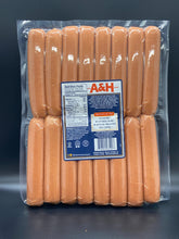 A&H Family Pack All Beef Kosher Hot Dogs 10/2.5lb packs of 16pcs